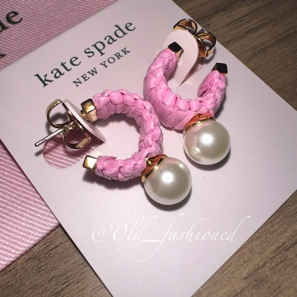 KATE SPADE Raffia Earrings - Pink